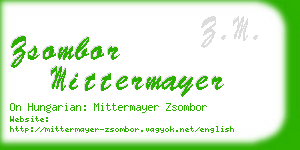 zsombor mittermayer business card